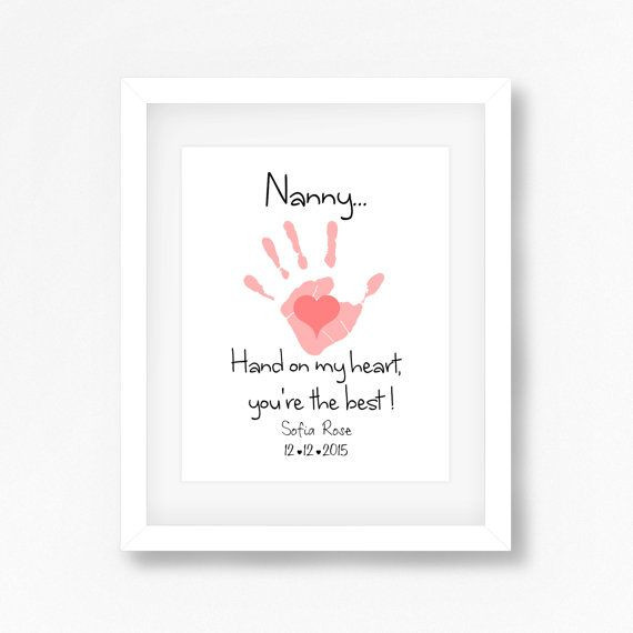 Grandparent Gift Ideas From Baby
 Mothers Day Gift for Nanny Personalized Grandmother Gift