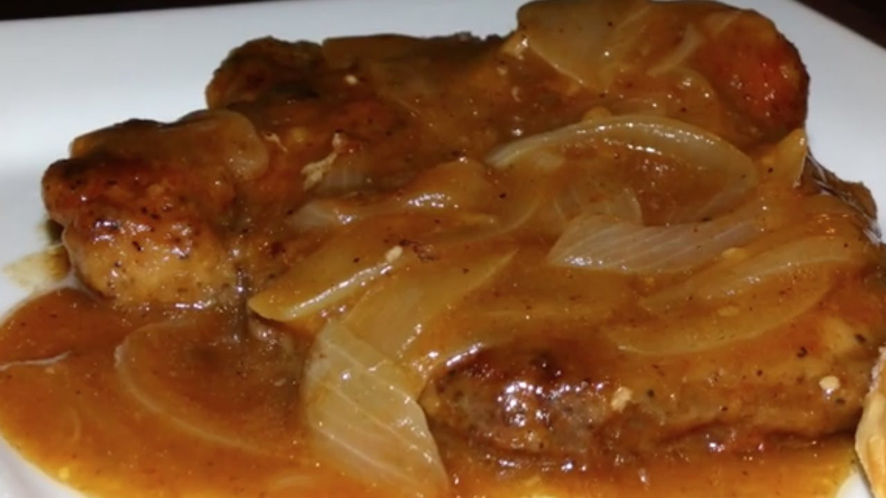 Gravy For Lamb Chops
 Smothered Pork Chops ions And Gravy Recipe