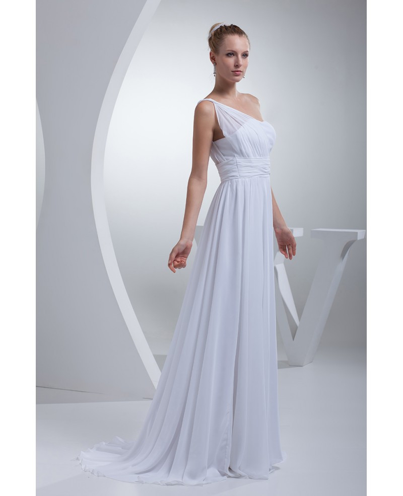 Grecian Wedding Dresses
 Grecian e Shoulder Beach Wedding Dress Long Chiffon