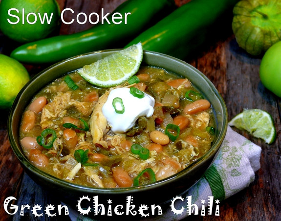 Green Chili Chicken Recipes
 Slow Cooker Green Chicken Chili