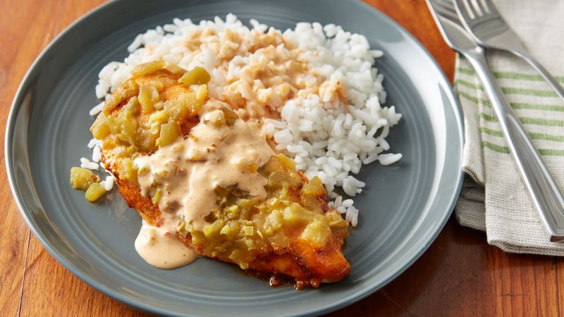 Green Chili Chicken Recipes
 Slow Cooker Green Chile Chicken Breasts recipe from Betty