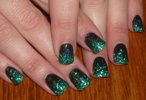 Green Glitter Nails
 55 Stylish Green Nail Art Design Ideas For Trendy Girls