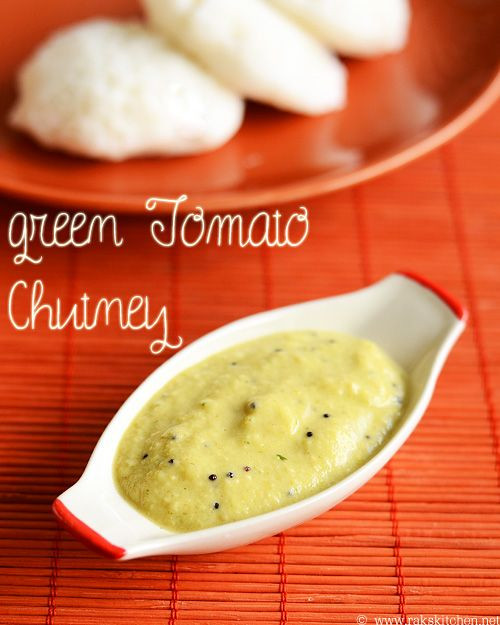 Green Tomato Chutney Indian
 Thakkali kai chutney Recipe