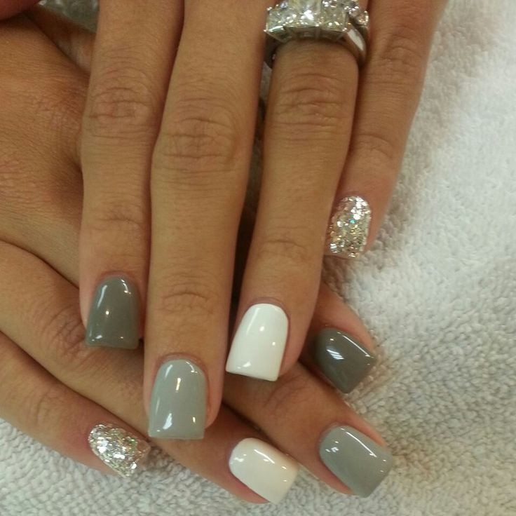 Grey And Glitter Nails
 Grey And Glitter Nails s and for