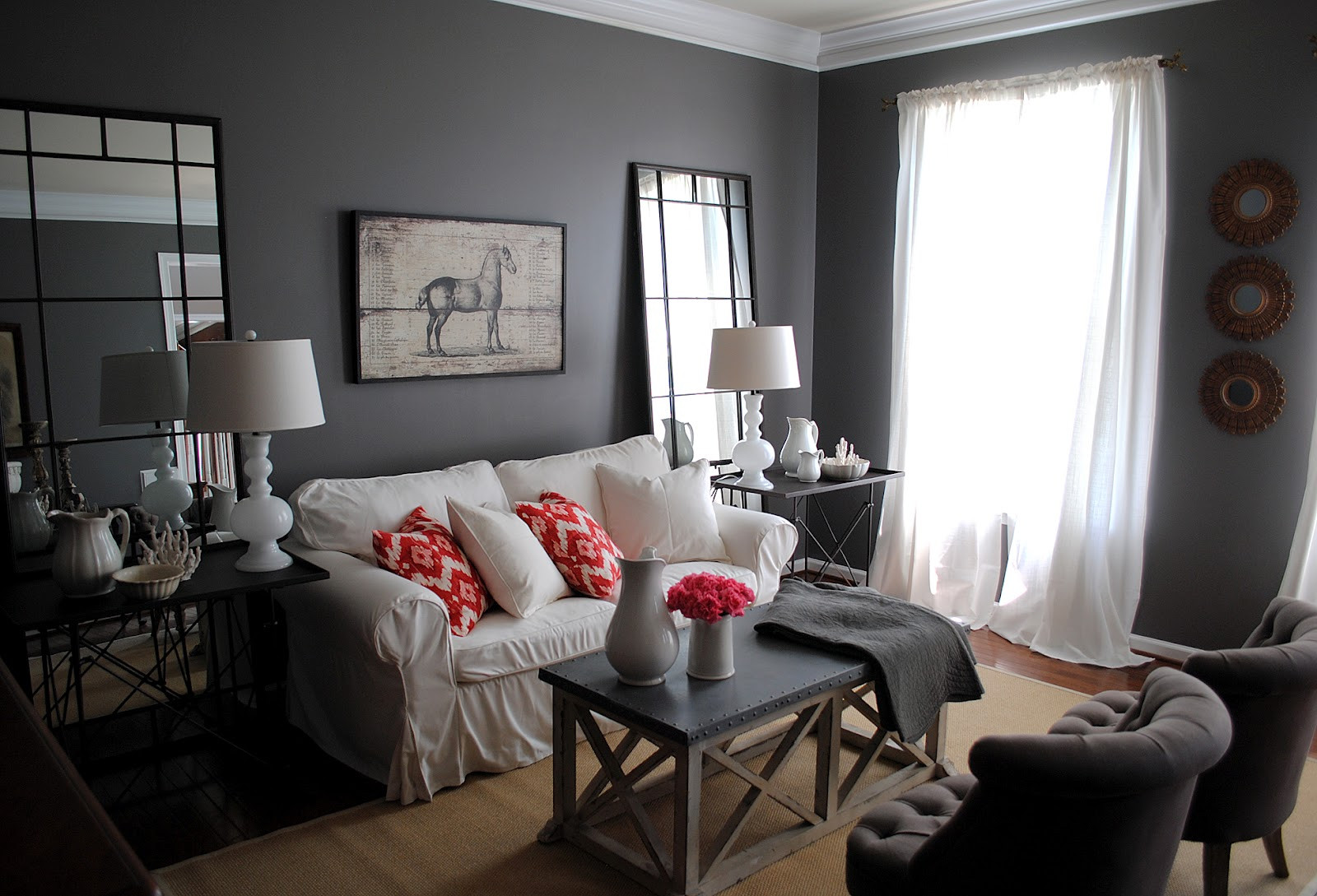 Grey Paint Living Room
 My Living Room The Big Reveal & Huge Giveaway The