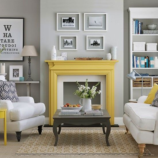 Grey Paint Living Room
 29 Stylish Grey And Yellow Living Room Décor Ideas DigsDigs