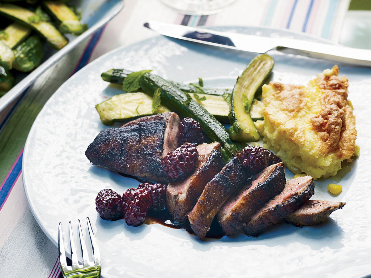 Grilled Duck Breast Recipes
 Grilled Spiced Duck Breasts with Blackberries Recipe