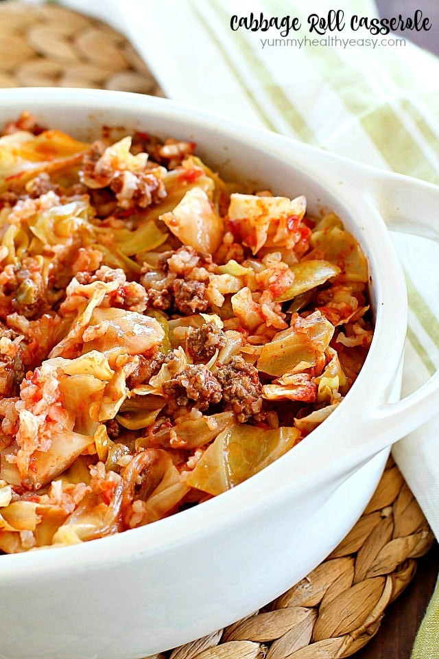 Ground Beef And Rice Casserole With Tomato Sauce
 Beef Cabbage Roll Casserole Yummy Healthy Easy