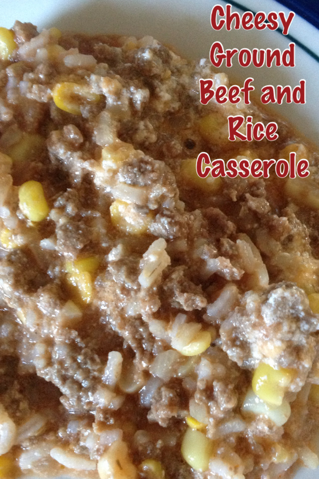 Ground Beef And Rice Casserole With Tomato Sauce
 My Recipe Book Cheesy Ground Beef and Rice Casserole