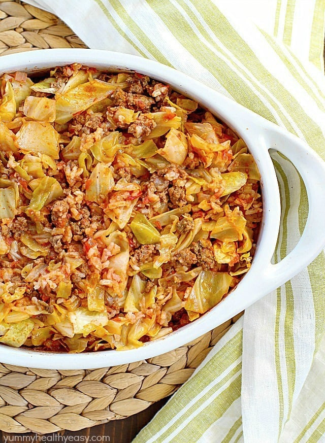 Ground Beef And Rice Casserole With Tomato Sauce
 Beef Cabbage Roll Casserole Yummy Healthy Easy