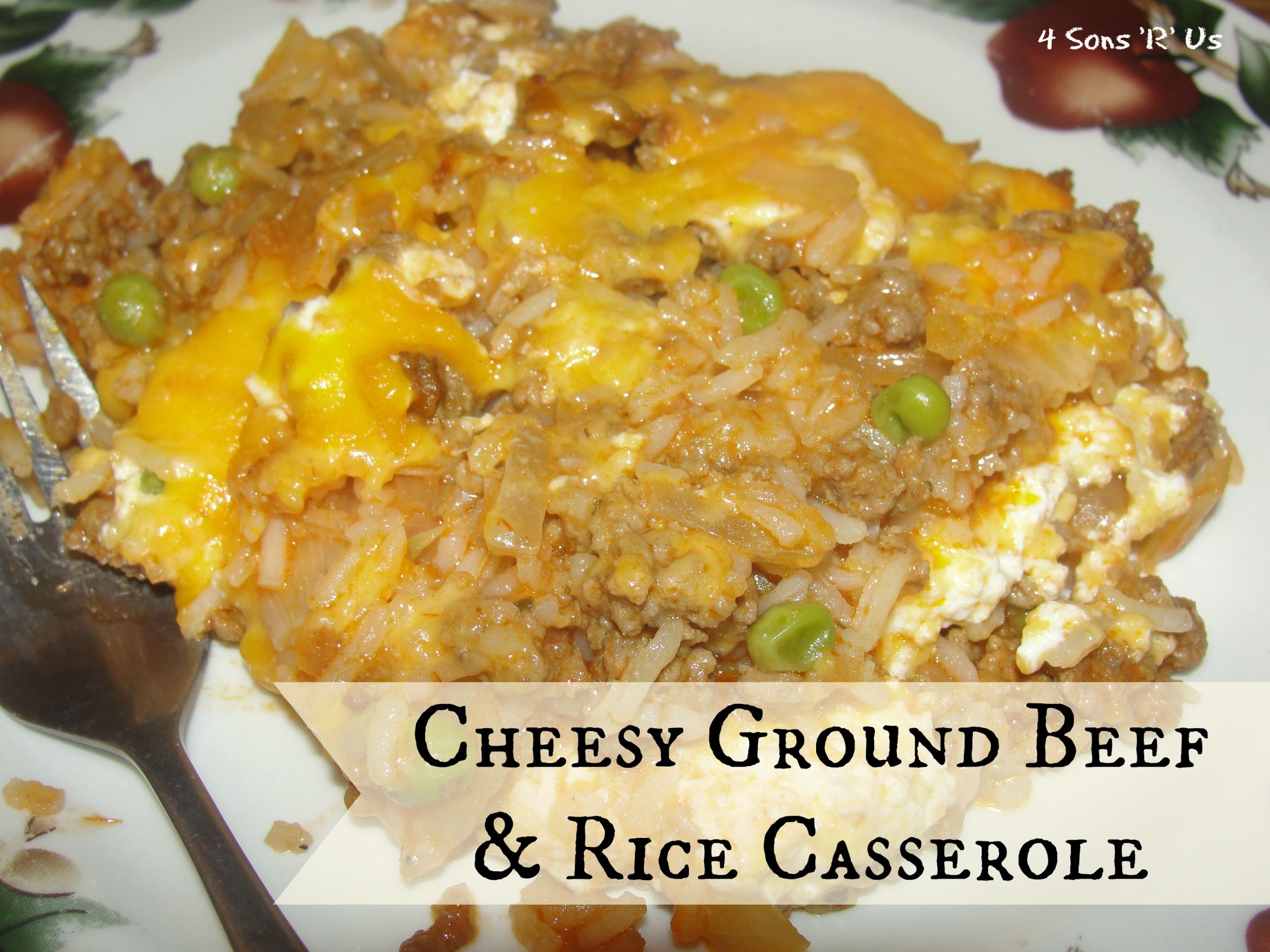 Ground Beef And Rice Casserole With Tomato Sauce
 Cheesy Ground Beef And Rice Casserole 4 Sons R Us