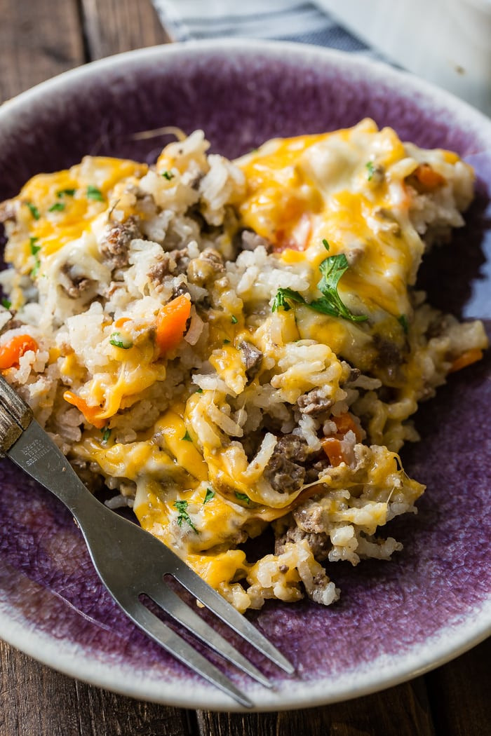 Ground Beef And Rice Recipes Quick
 Cheesy Ground Beef and Rice Casserole