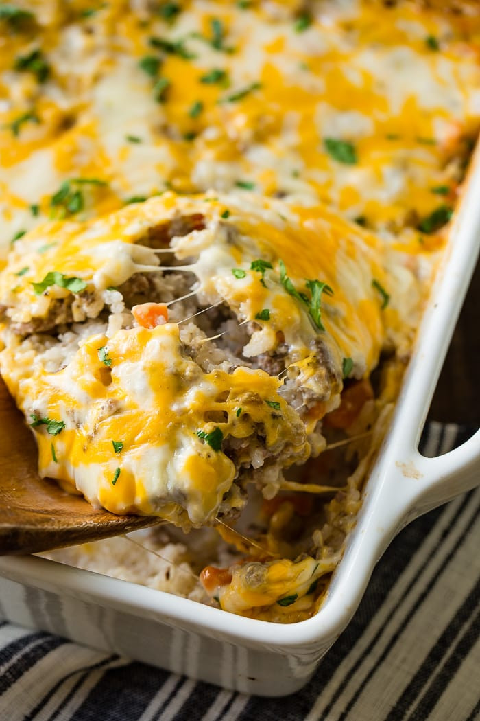 Ground Beef And Rice Recipes Quick
 Cheesy Ground Beef and Rice Casserole