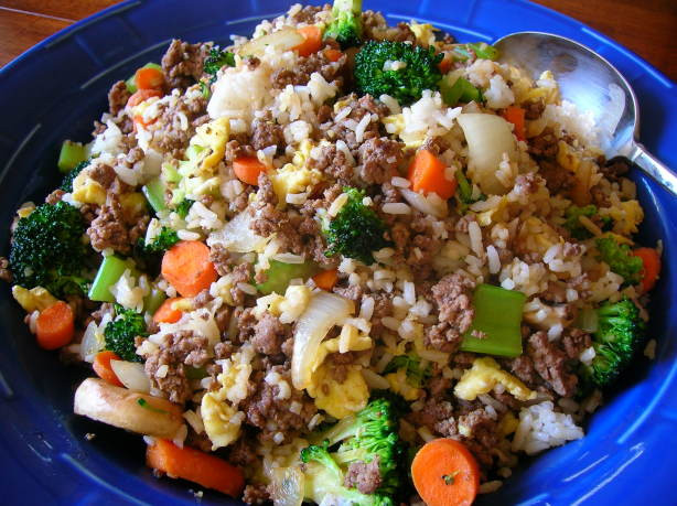 Ground Beef And Rice Recipes Quick
 Kittencals Ground Beef Fried Rice Recipe Food