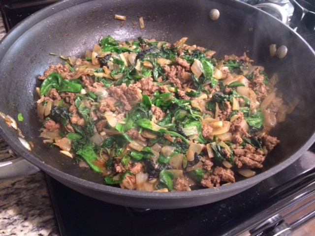 Ground Beef Main Dishes
 Ground Beef with Spinach Picadillo Con Espinacas