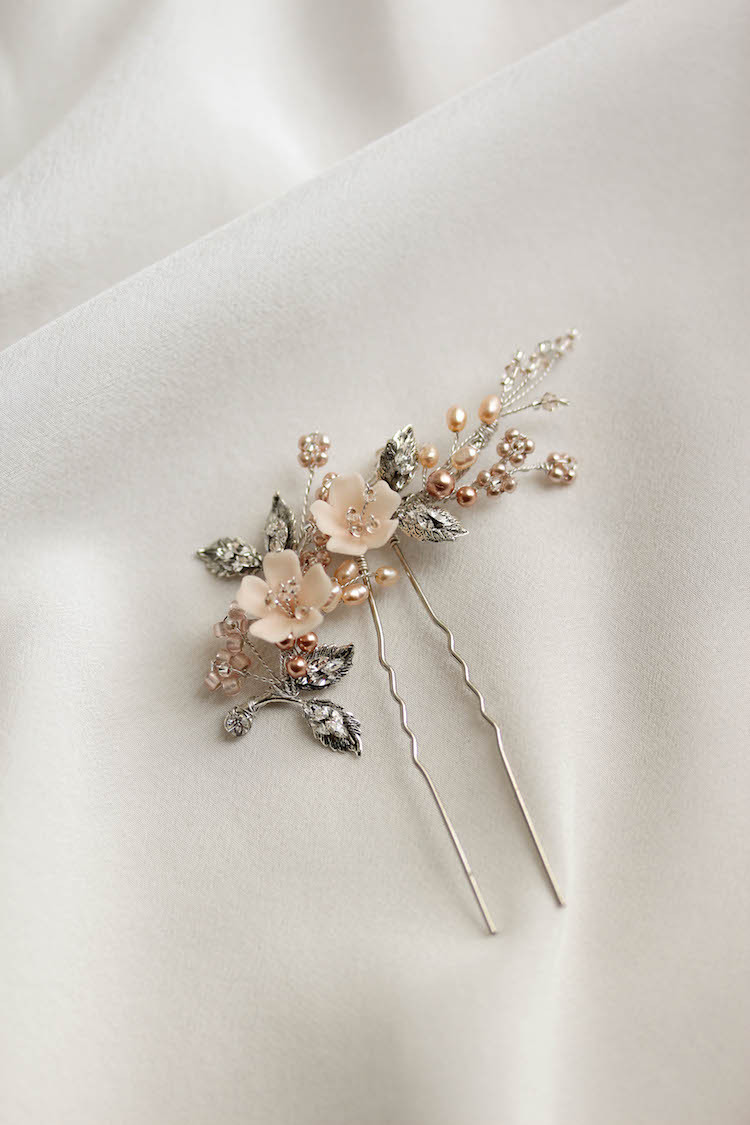 Hair Brooches
 Delicate bridal hair pins for the modern bride TANIA