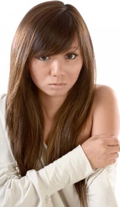 Haircuts For Girls With Bangs
 25 Hairstyles with Long Bangs