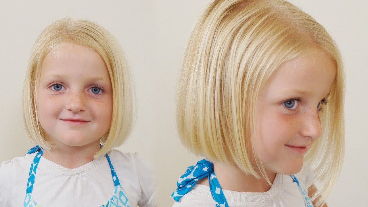 Haircuts For Little Girls With Thin Hair
 How to Cut little Girls Hair Basic Bob Haircut Short