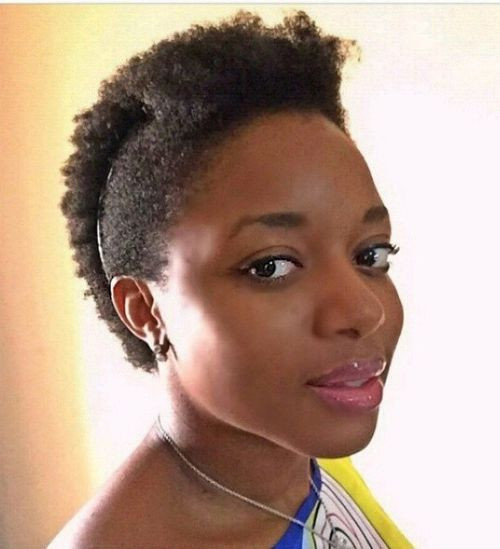 Hairstyle For Short Natural African American Hair
 simple fauxhawk hair style big chop natural twa