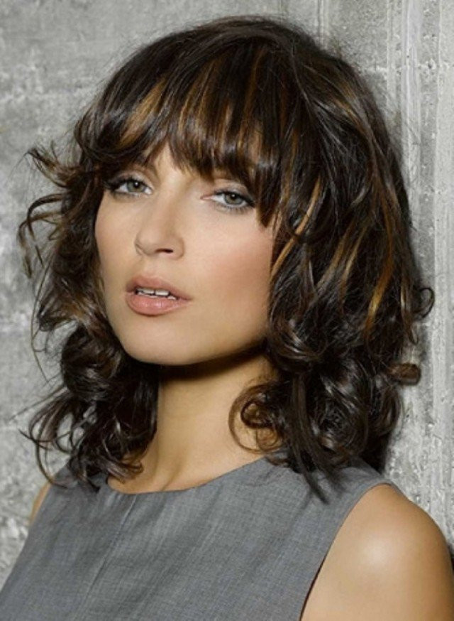Hairstyles For Medium Length Curly Hair
 17 Fashionable Hairstyles with Pretty Fringe
