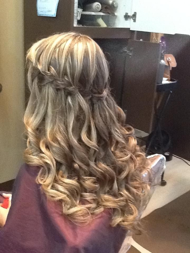 Hairstyles For Prom With Braids And Curls
 Cascade braid long hair Great formal hair style