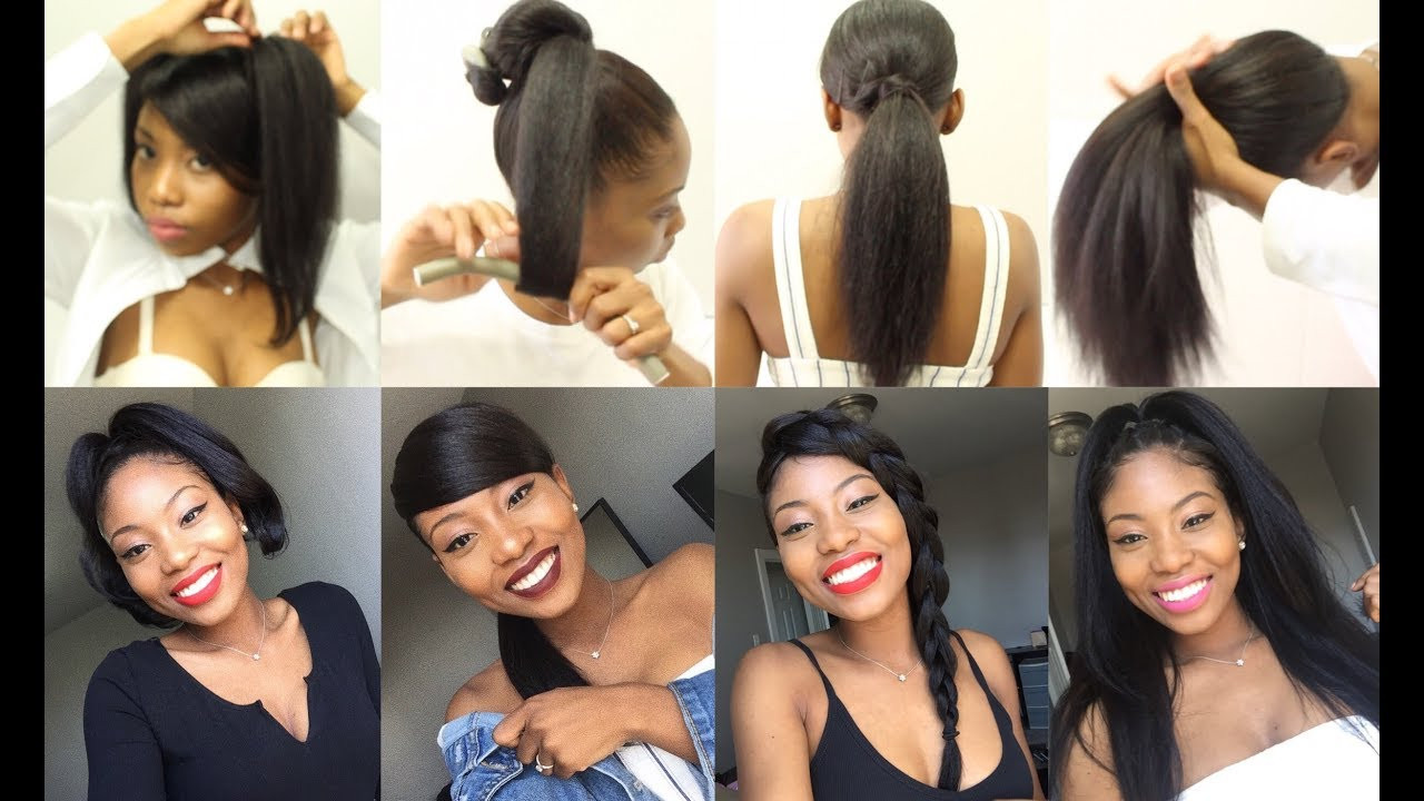 Hairstyles For Straight Natural Hair
 Straight natural hairstyles Quick & Easy Straightened
