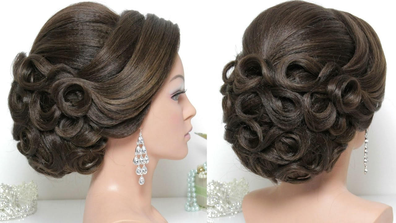 Hairstyles Updos For Wedding
 Bridal hairstyle for long hair tutorial Updo for wedding