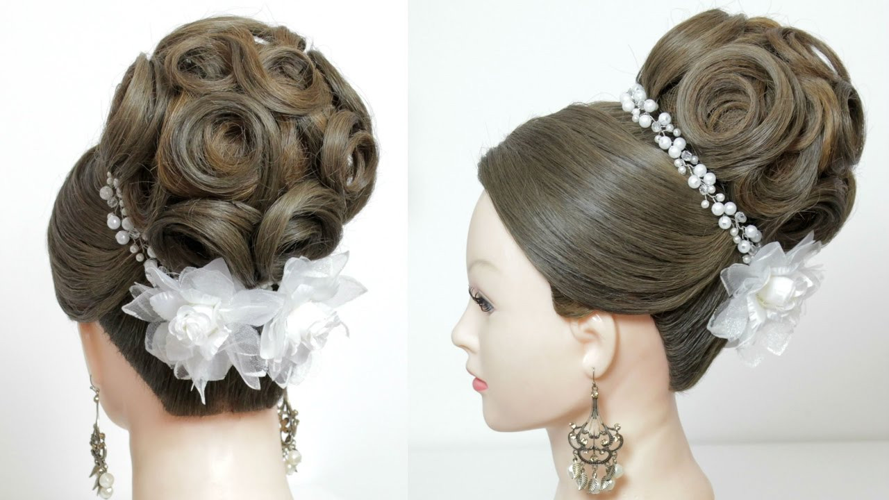 Hairstyles Updos For Wedding
 Indian bridal hairstyle tutorial Wedding updo for long