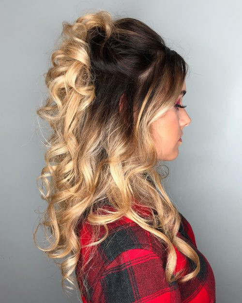 Half Up Half Down Curled Prom Hairstyles
 27 Prettiest Half Up Half Down Prom Hairstyles for 2019