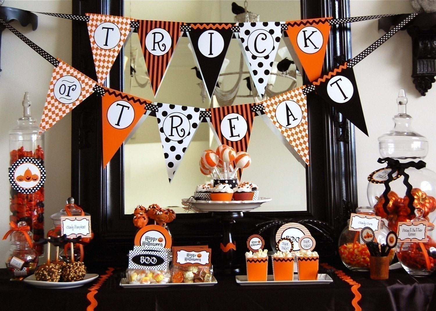 Halloween Birthday Decorations
 Halloween Trick or Treat Printable Party INSTANT DOWNLOAD