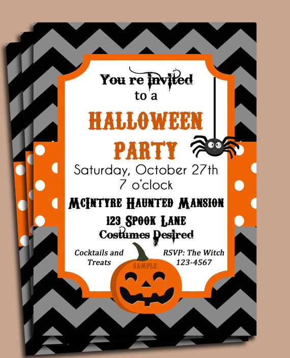 Halloween Birthday Party Invitation Ideas
 Halloween Party or Birthday Invitation
