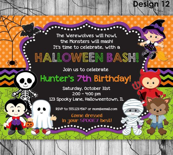 Halloween Birthday Party Invitation Ideas
 HALLOWEEN Birthday Invitation PRINTABLE Kids Halloween Party