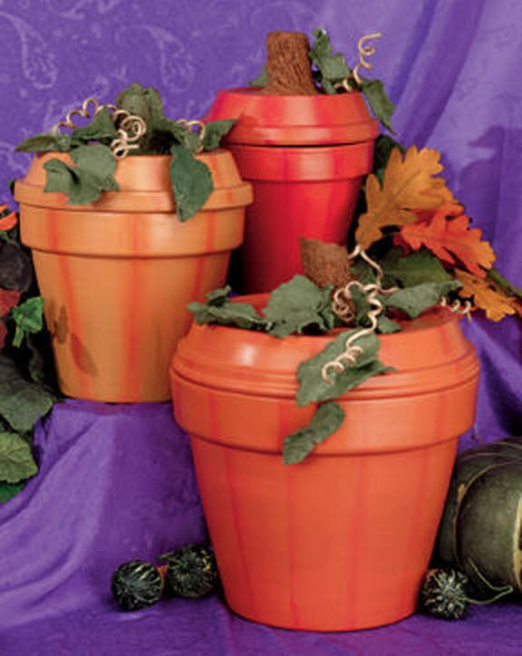 Halloween Flower Pots
 16 Ways to Make a Pumpkin Out of Anything