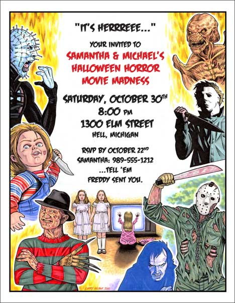 Halloween Movie Party Ideas
 Party Talk Halloween Invitation Wording Ideas