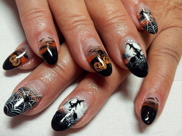 Halloween Nail Ideas
 Halloween acrylic nails – the best Halloween nail art ideas