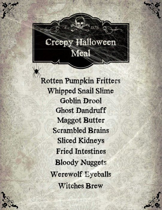 Halloween Party Names Ideas Lovely Creepy Halloween Meal Tradition With Printables She Of Halloween Party Names Ideas 