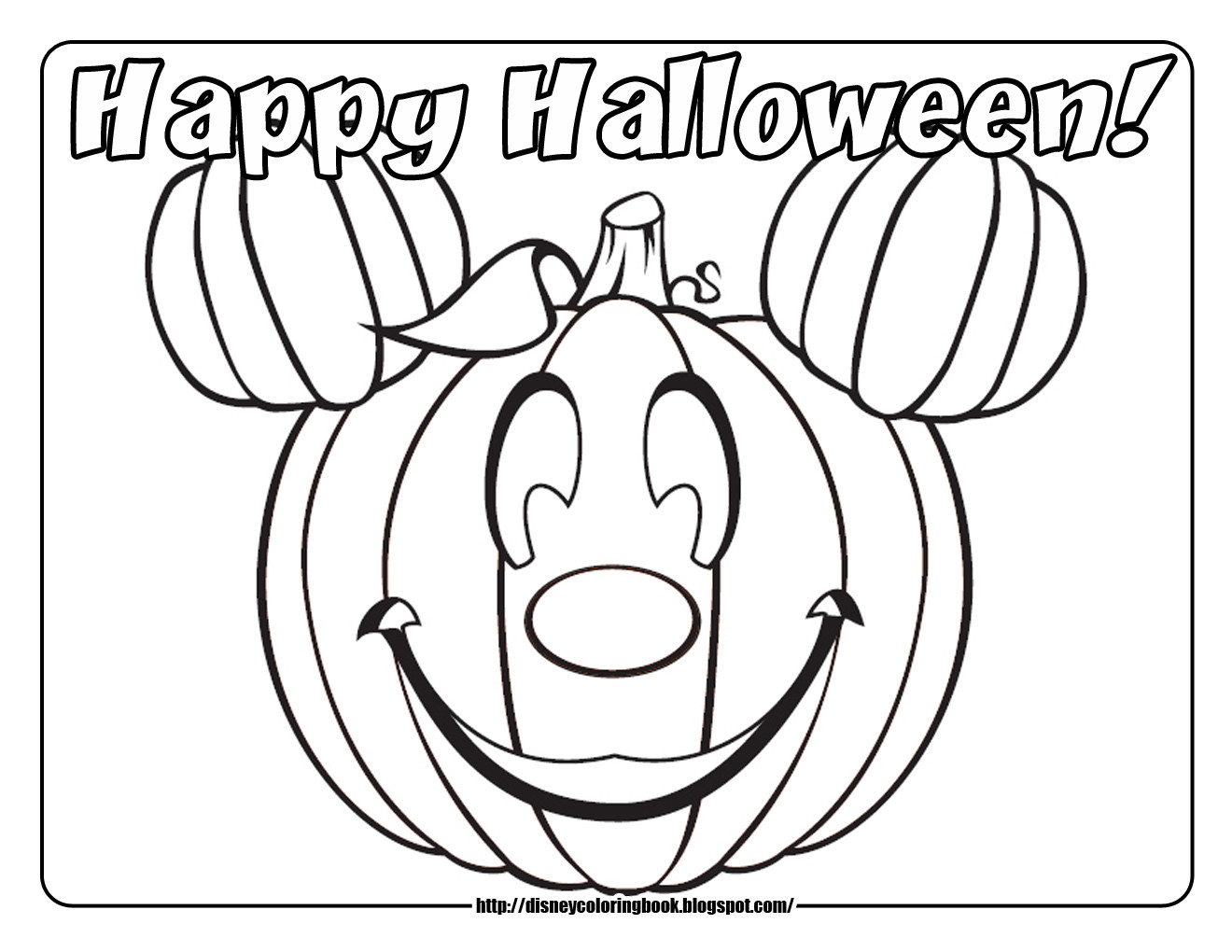 Halloween Printable Coloring Pages
 Disney Coloring Pages and Sheets for Kids