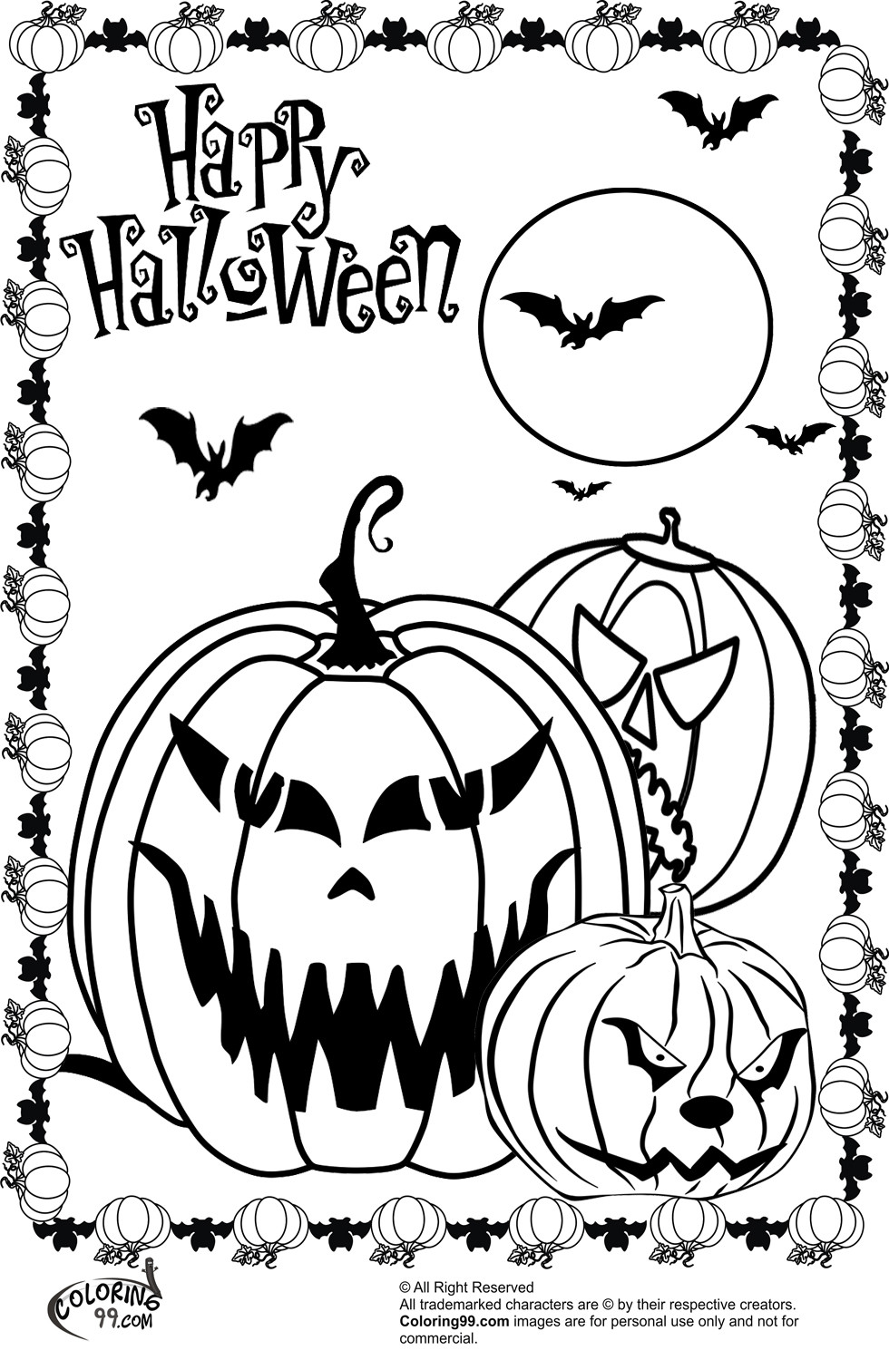 Halloween Printable Coloring Pages
 October 2013
