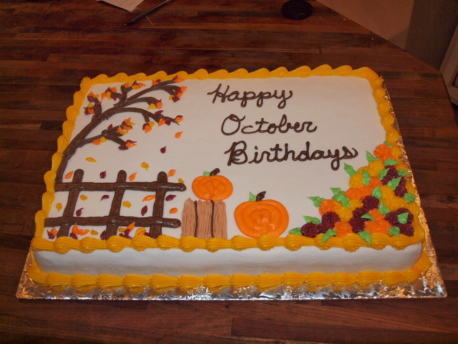 Halloween Sheet Cakes
 The Ozinga Outlook Autumn Sheet Cake