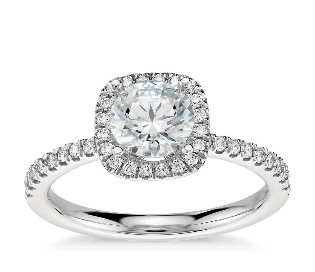 Halo Diamond Engagement Rings
 Arietta Halo Diamond Engagement Ring in Platinum 1 5 ct
