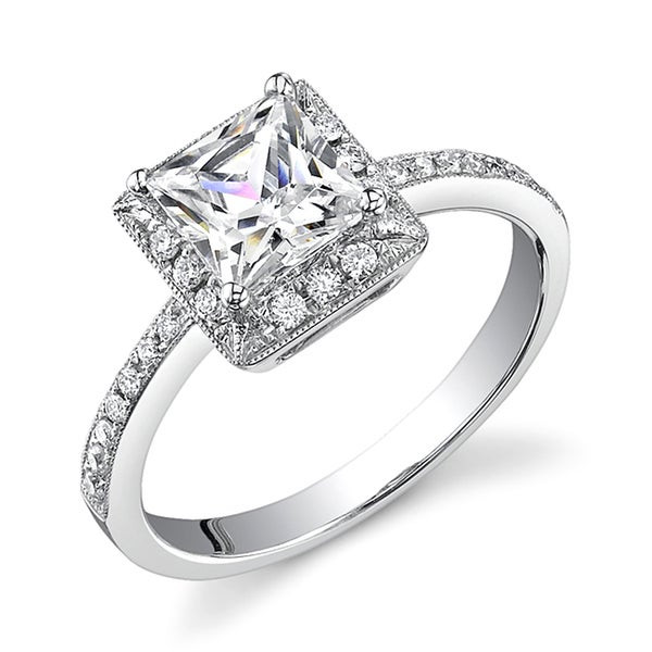 Halo Princess Cut Engagement Rings
 Shop 18k Gold 1 1 5ct TDW Diamond Princess Cut Halo