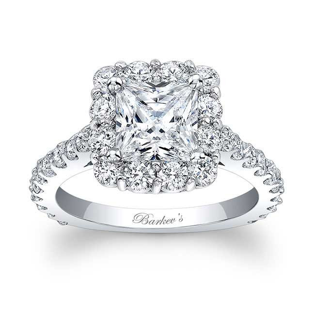 Halo Princess Cut Engagement Rings
 Barkev s Princess Cut Halo Engagement Ring 7939L