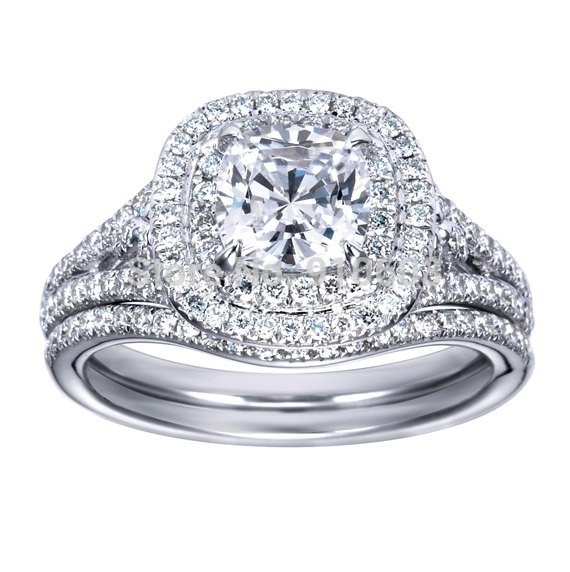 Halo Wedding Ring Set
 Aliexpress Buy Center 1 Carat Fine Brilliant