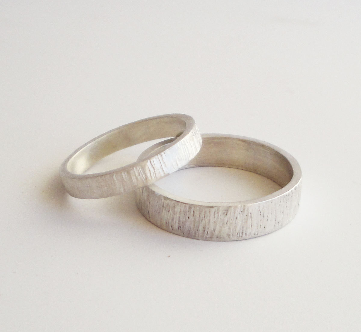 Handmade Wedding Bands
 silver wedding rings set handmade silver wedding band set