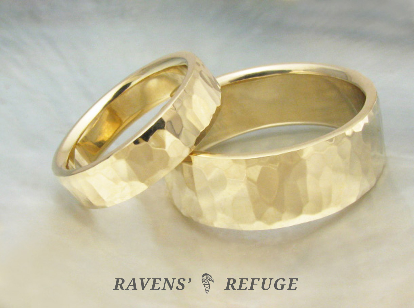 Handmade Wedding Bands
 handmade wedding bands – hammered gold rings Ravens Refuge