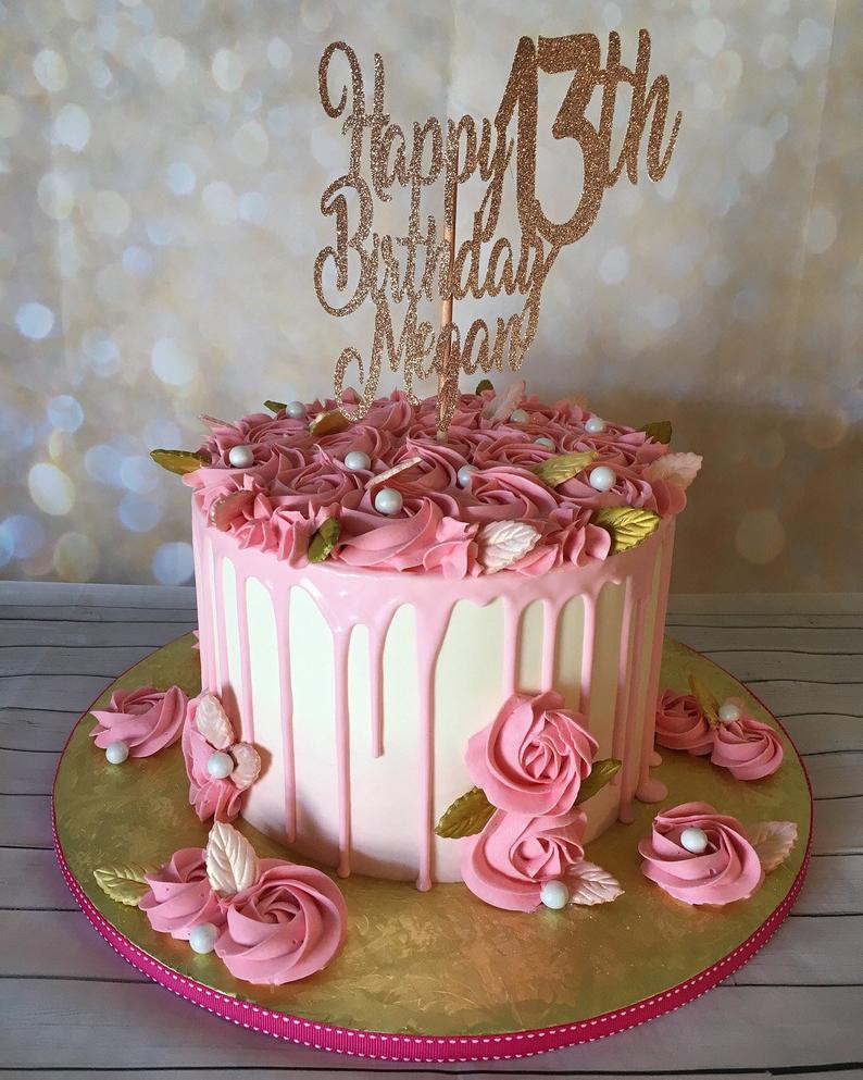 Happy 18th Birthday Decorations
 Happy Birthday Cake Topper ANY AGE NAME 18th Birthday