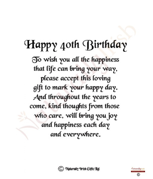 Happy 40th Birthday Quotes
 Funny 40th Birthday Quotes QuotesGram