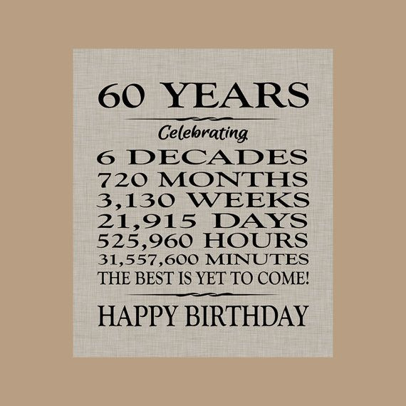 Happy 60Th Birthday Quotes
 60 Birthday Sign Sixty Birthday Gift Sixty Birthday