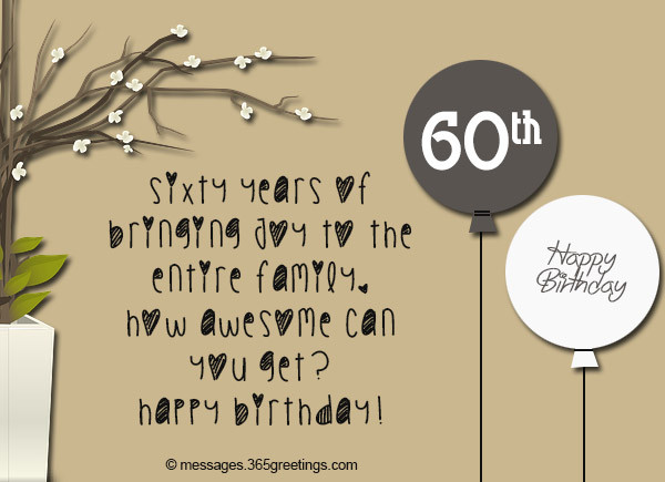Happy 60Th Birthday Quotes
 60th Birthday Wishes Quotes and Messages 365greetings