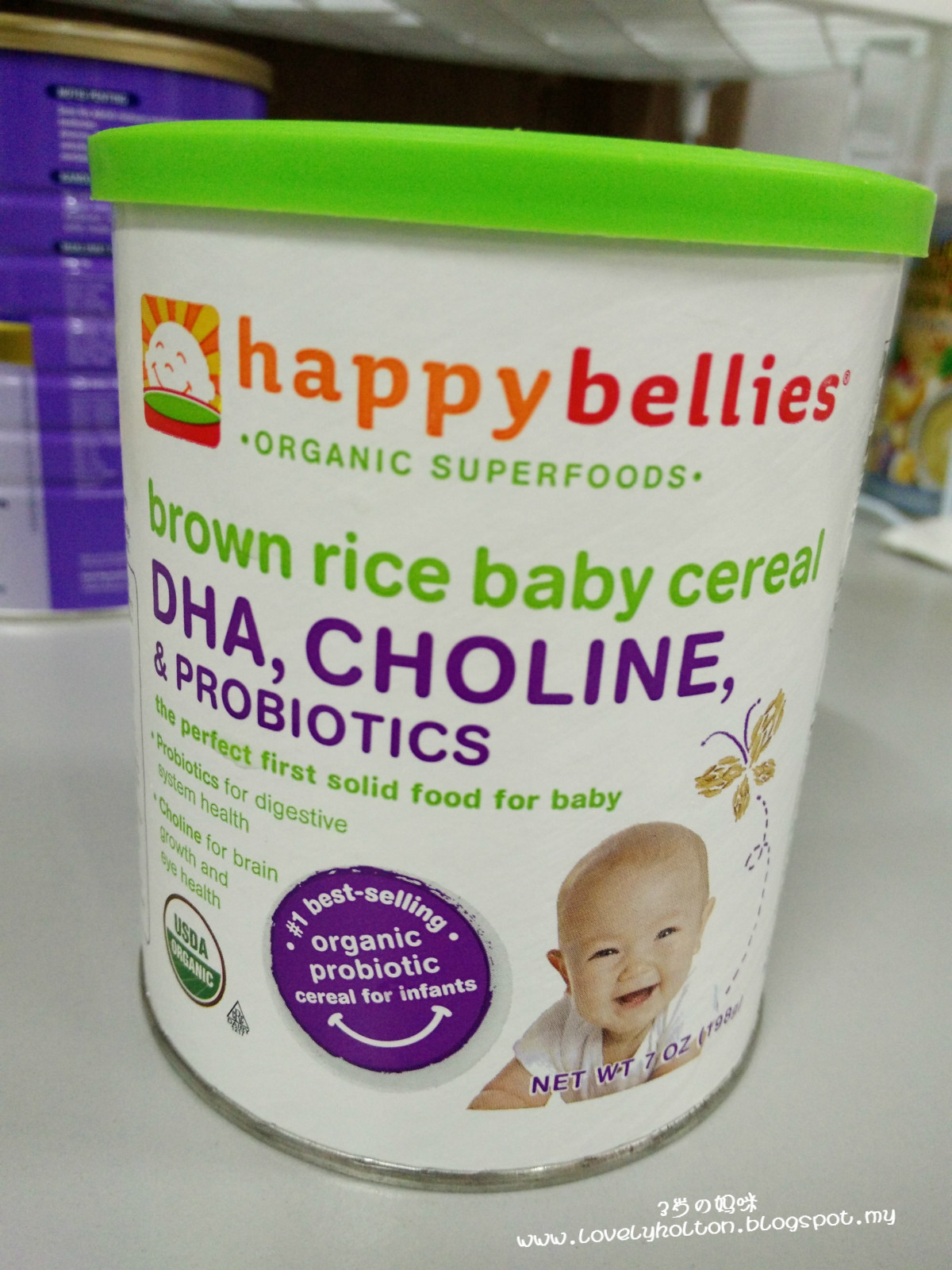 Happy Baby Brown Rice Cereal
 家 最重要的莫过于家 Happy Bellies Organic brown rice baby cereal